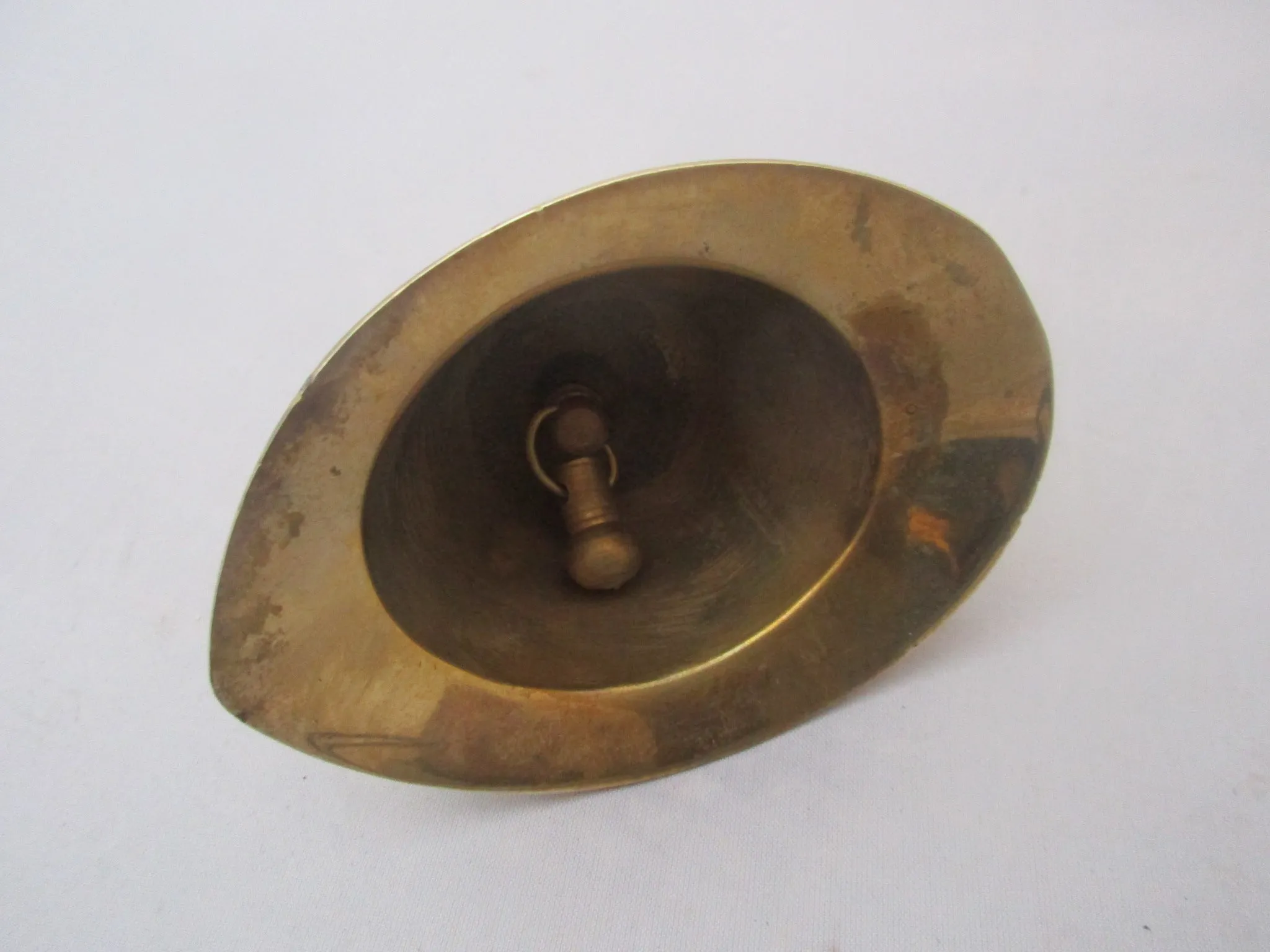 Small Brass Novelty Metropolitan Policemans Helmet Bell Vintage c1970