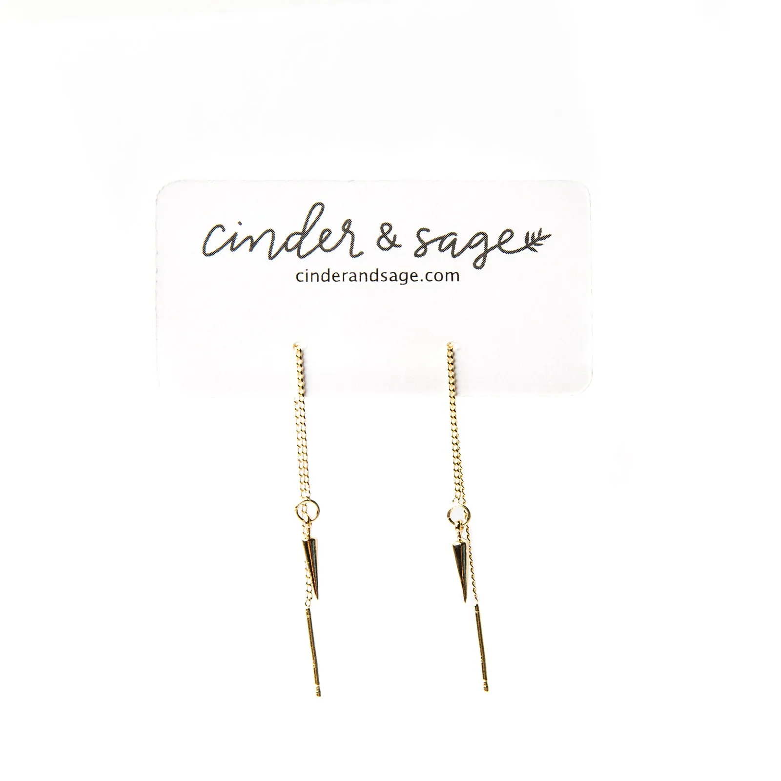 “Spiked” Threader Earrings