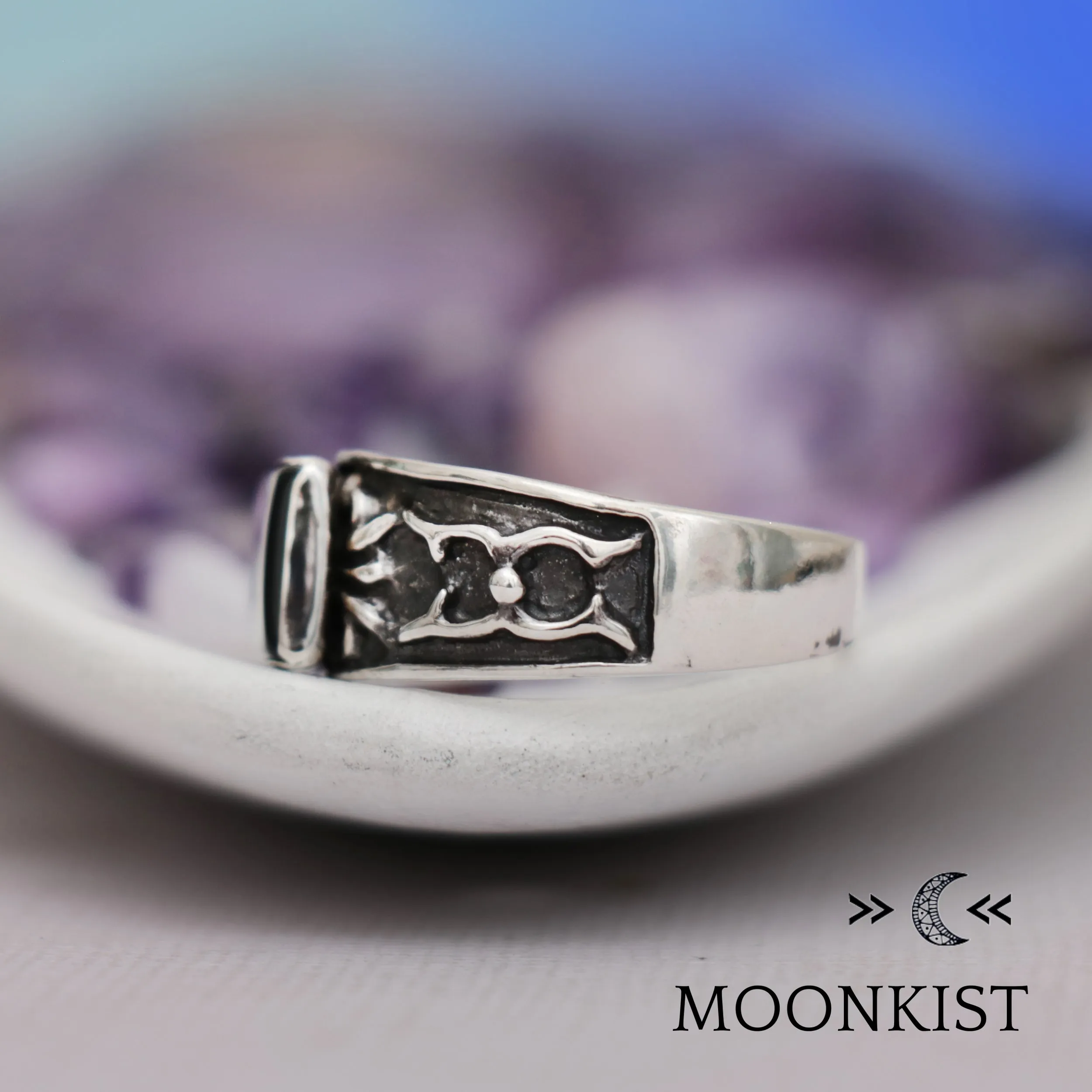 Square Black Onyx Silver Ring | Moonkist Designs