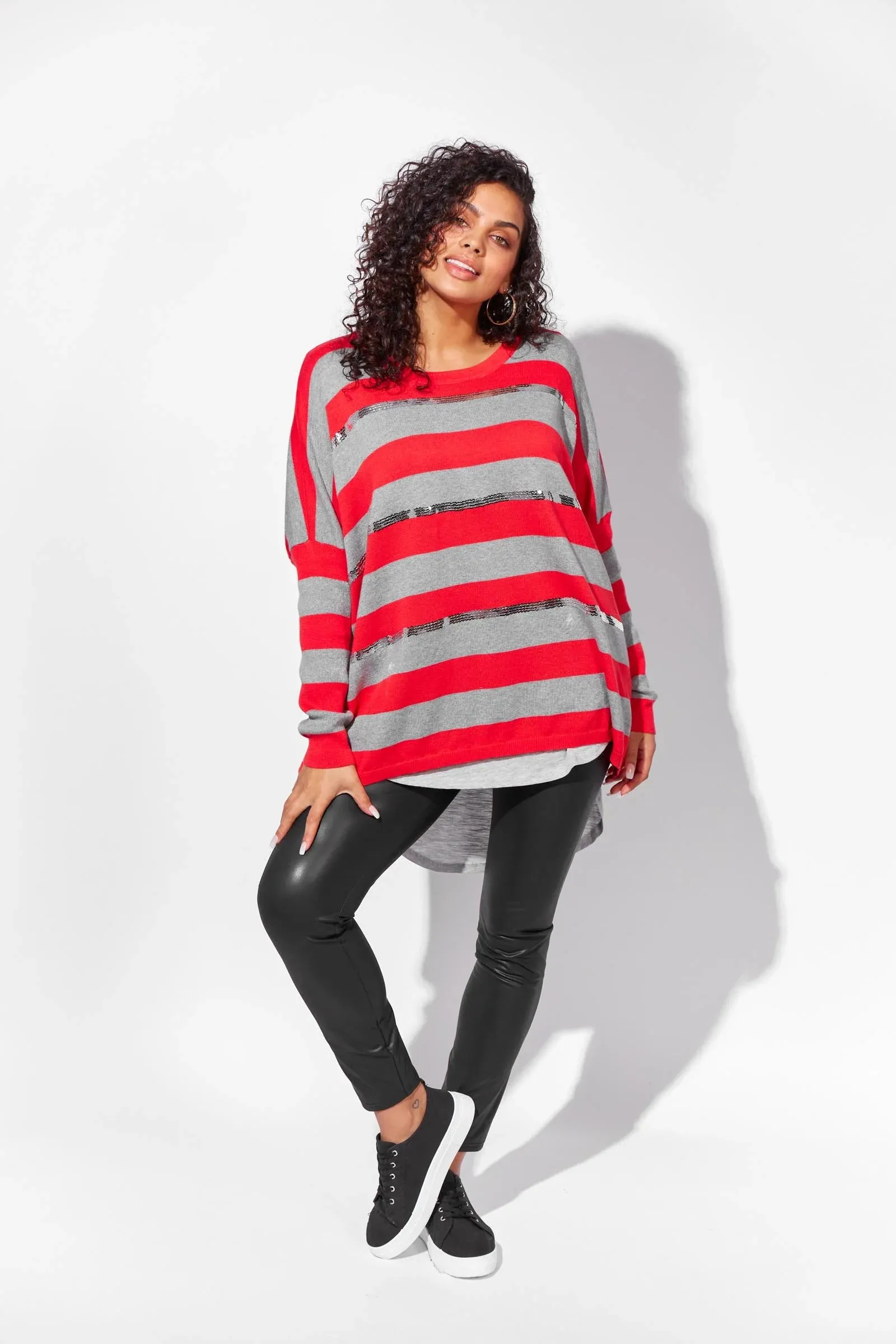 St Moritz Jumper (Poppy Stripe)