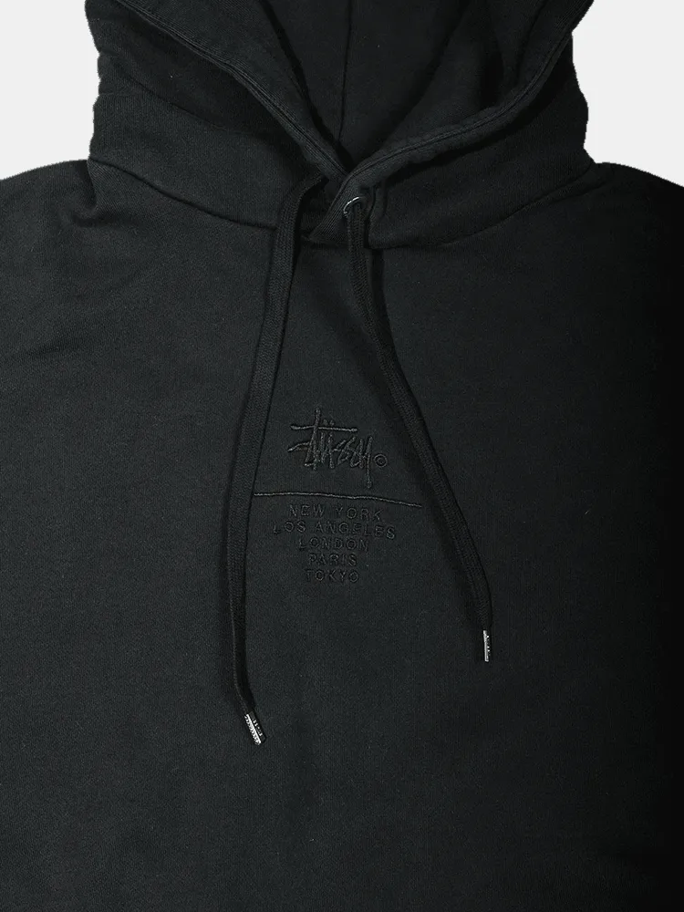 Stussy Cities Hoodie - Black