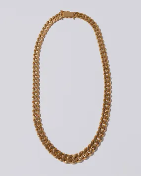 Tapered Flat Curb Chain Necklace