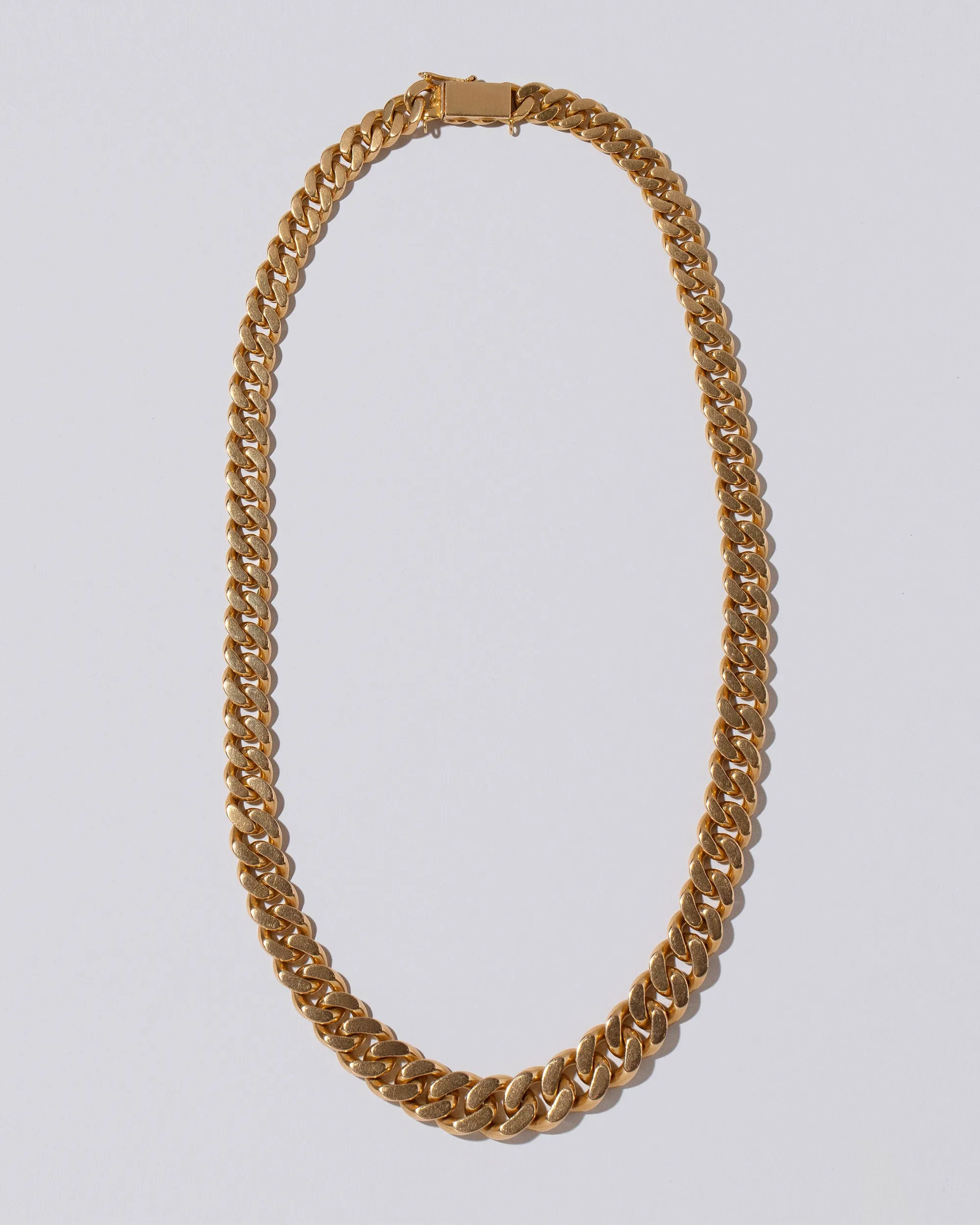 Tapered Flat Curb Chain Necklace