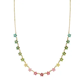 Tourmaline and Diamond Aurora Necklace