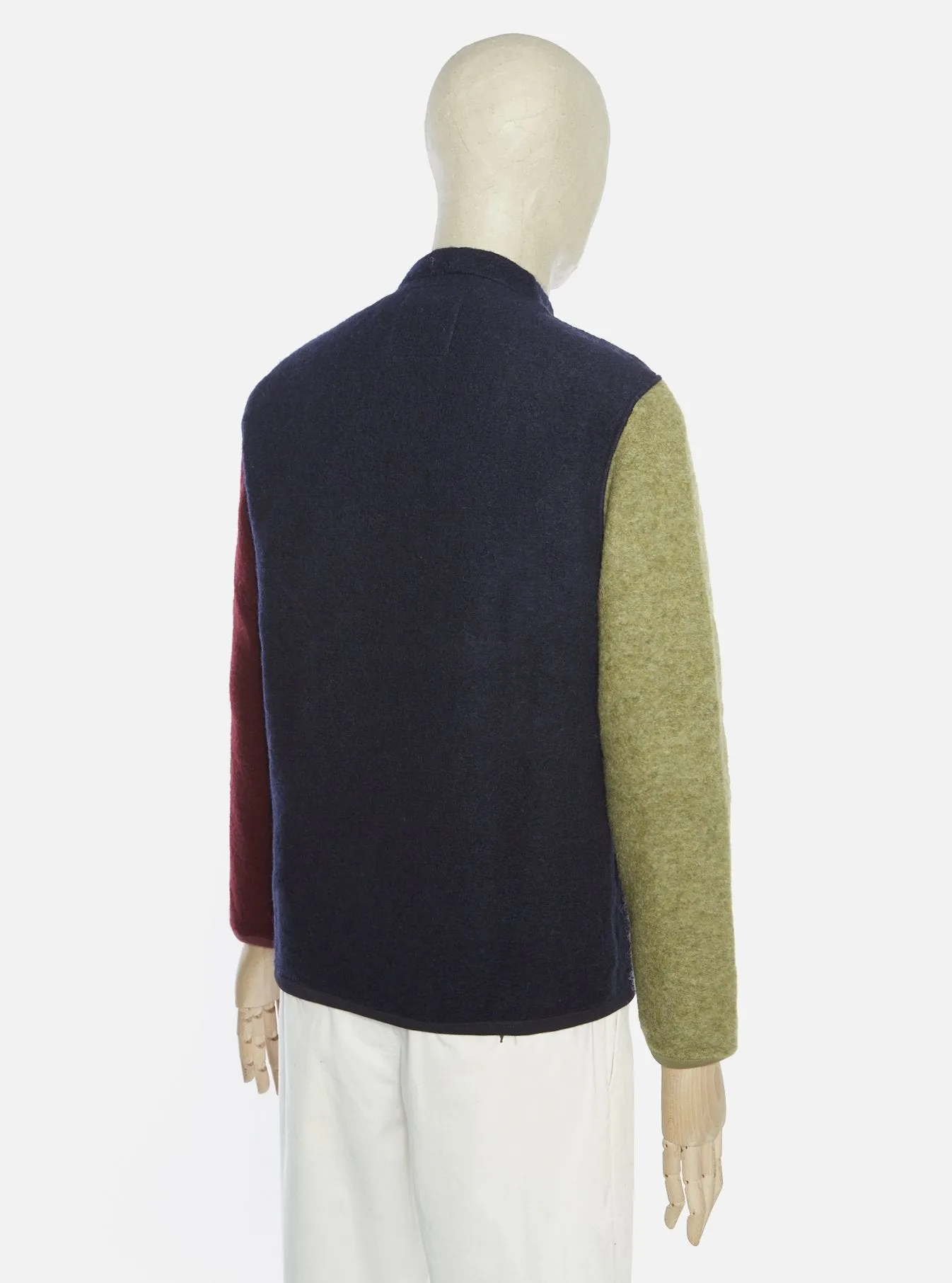 UNIVERSAL WORKS x Fresh Cardigan Wool Fleece Navy