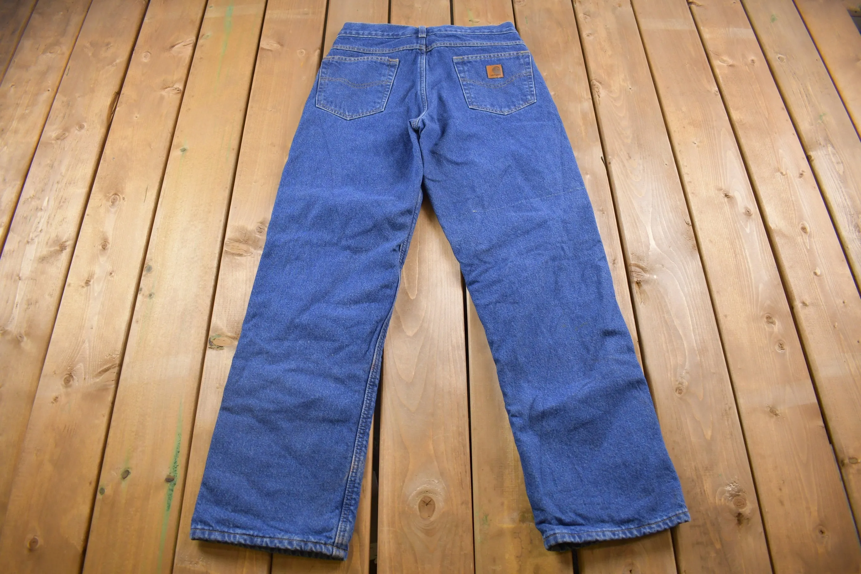 Vintage 1990s Carhartt Lined Jeans Size 30 x 31 / 90s Carpenter Pants / Hype Vintage / Warm Pants / Rare Carhartt Vintage / Vintage Workwear