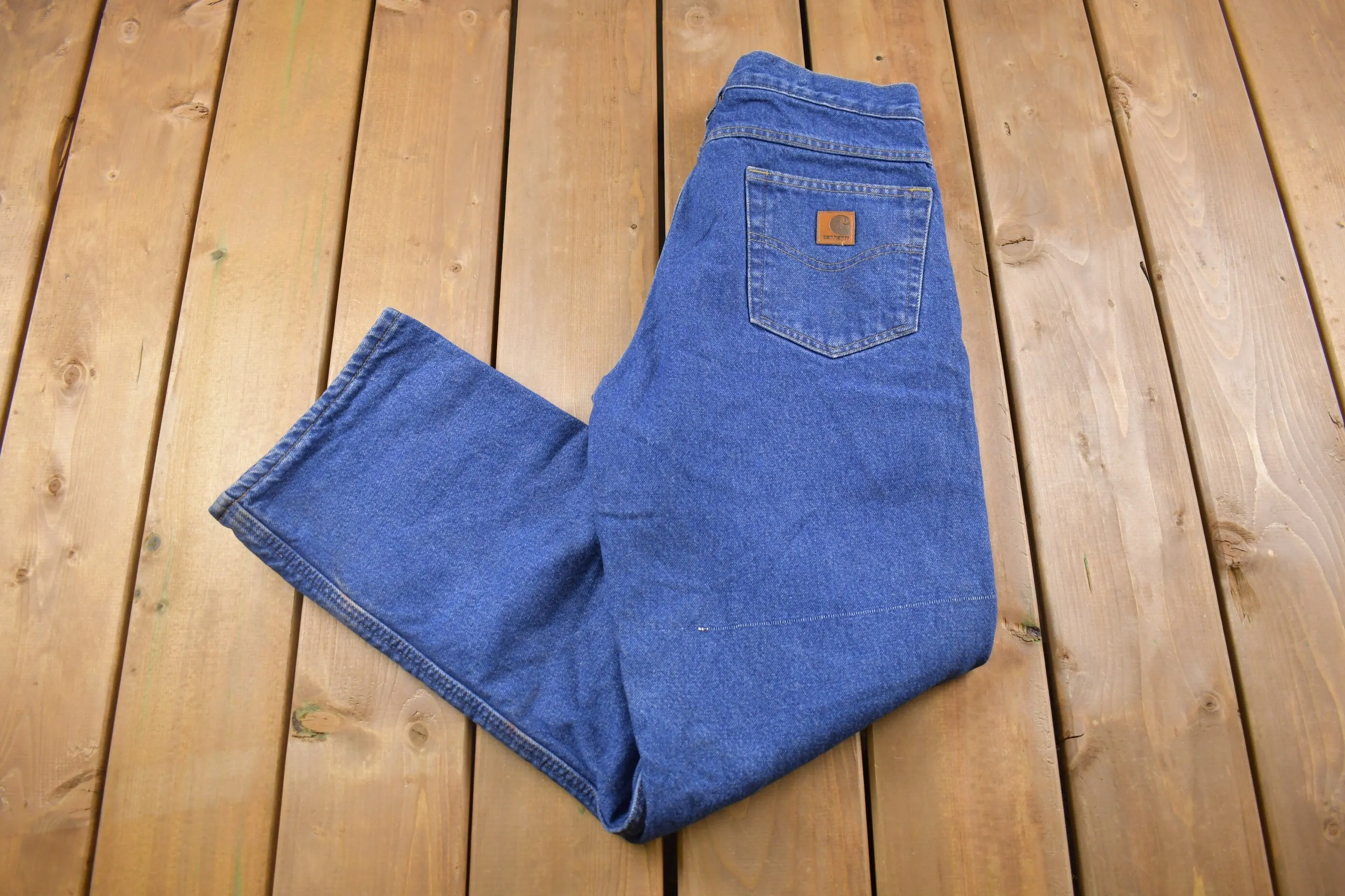 Vintage 1990s Carhartt Lined Jeans Size 30 x 31 / 90s Carpenter Pants / Hype Vintage / Warm Pants / Rare Carhartt Vintage / Vintage Workwear