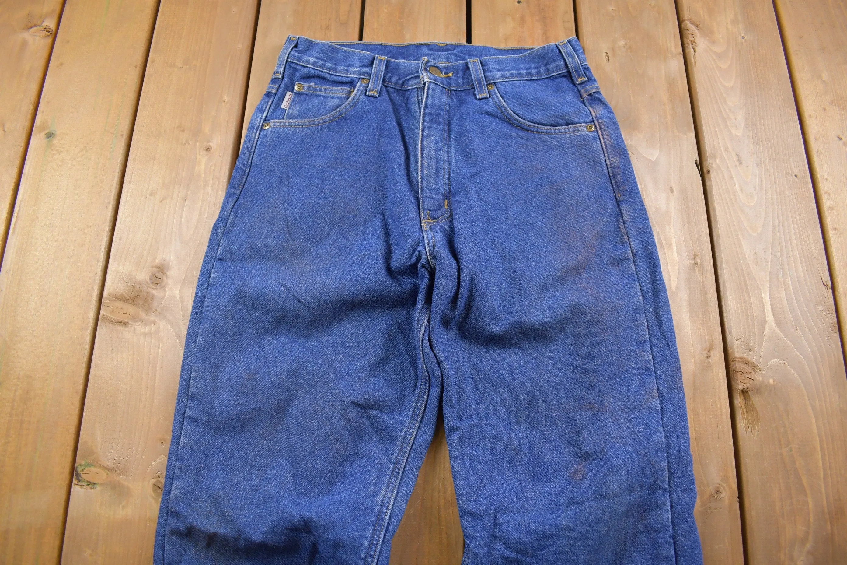 Vintage 1990s Carhartt Lined Jeans Size 30 x 31 / 90s Carpenter Pants / Hype Vintage / Warm Pants / Rare Carhartt Vintage / Vintage Workwear