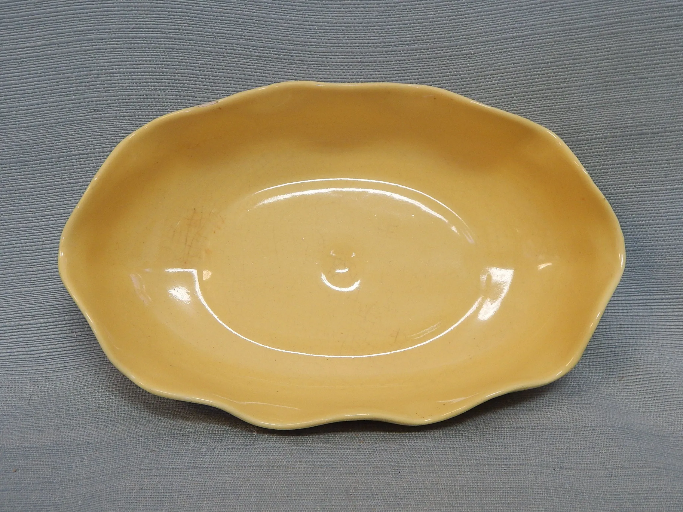 Vintage Abingdon USA Yellow Ceramic Bowl