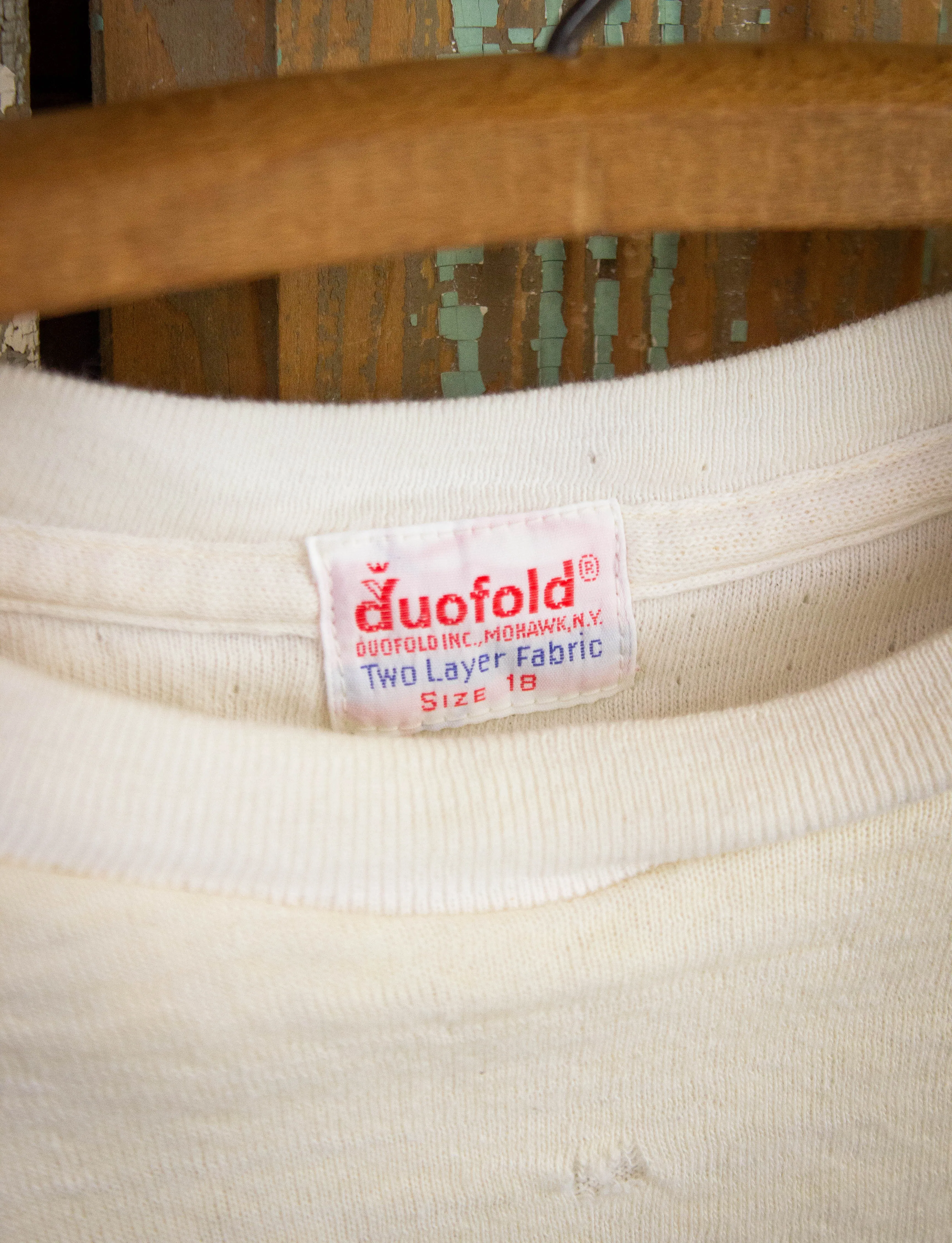 Vintage Duofold Blank White Sweatshirt 50s Medium