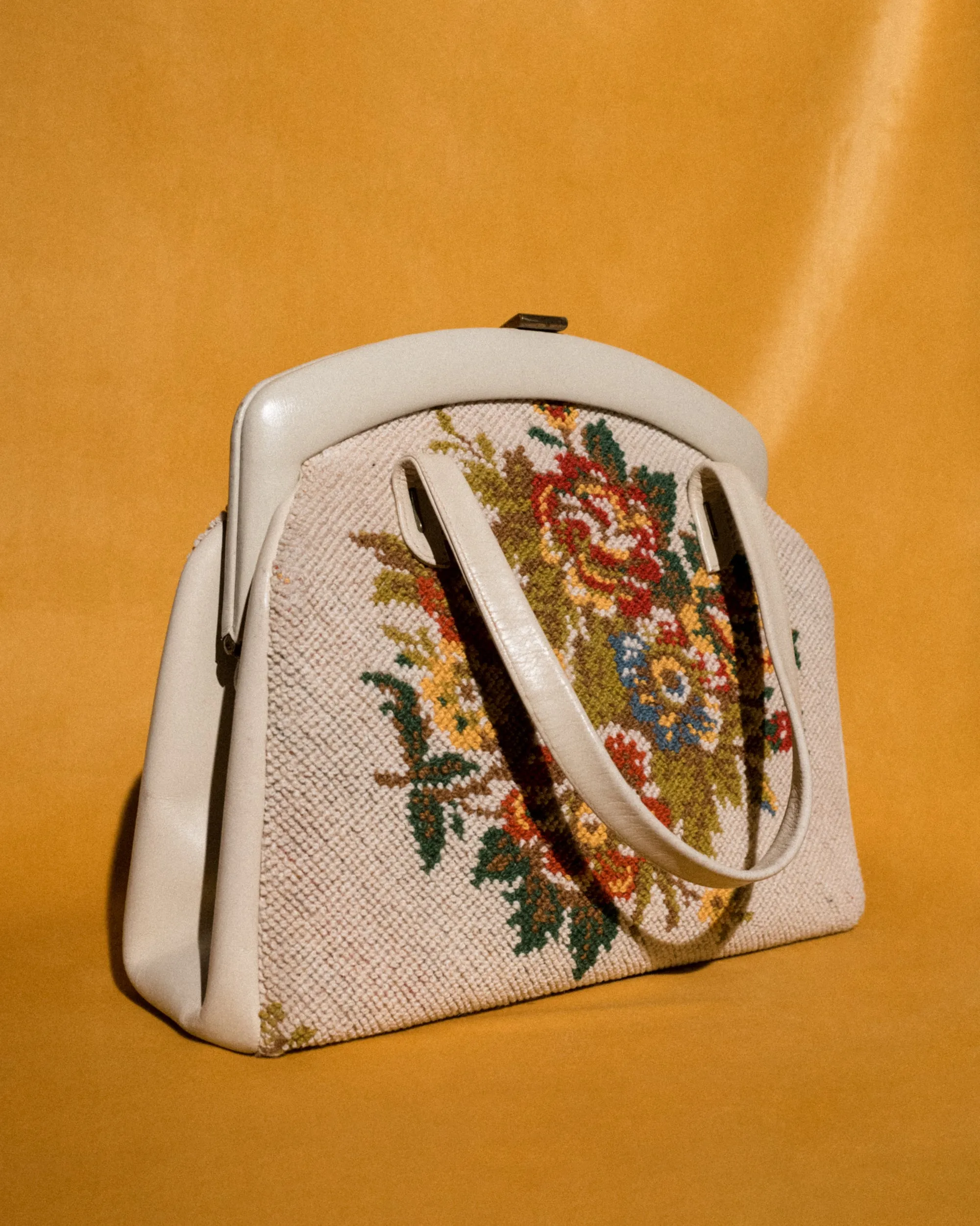 Vintage Floral Tapestry City Bag