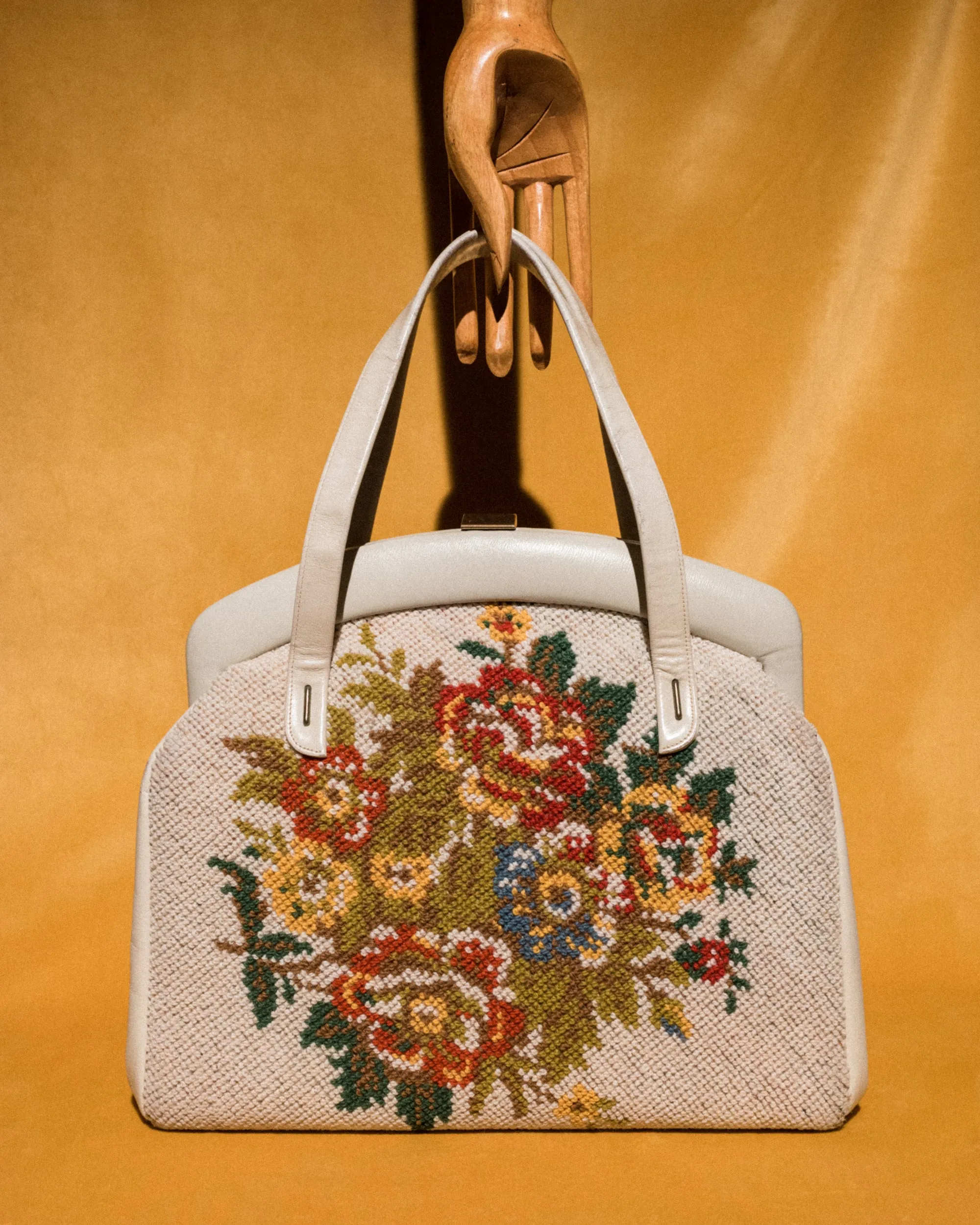 Vintage Floral Tapestry City Bag