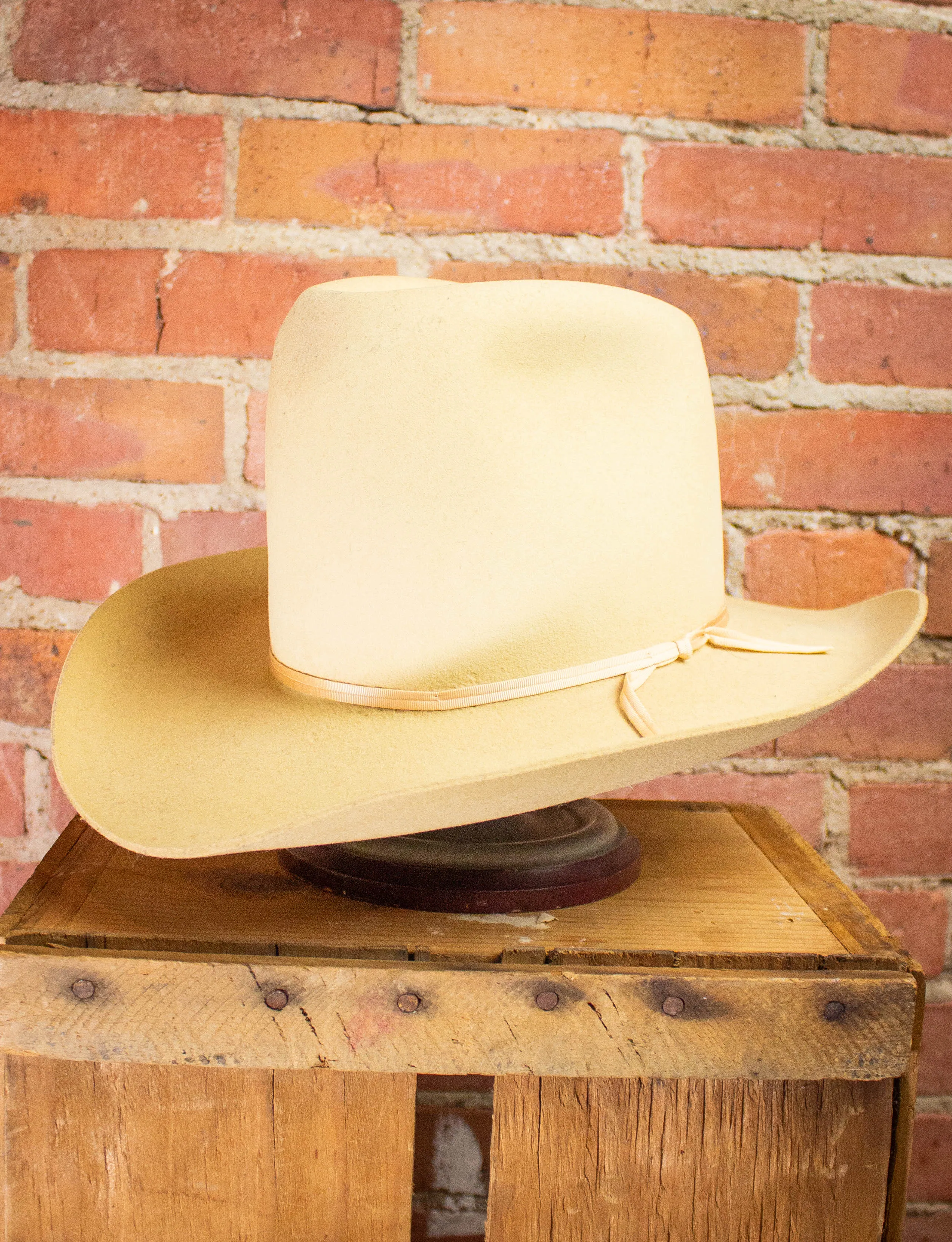 Vintage Tan Wool American Hat 6 and 5/8