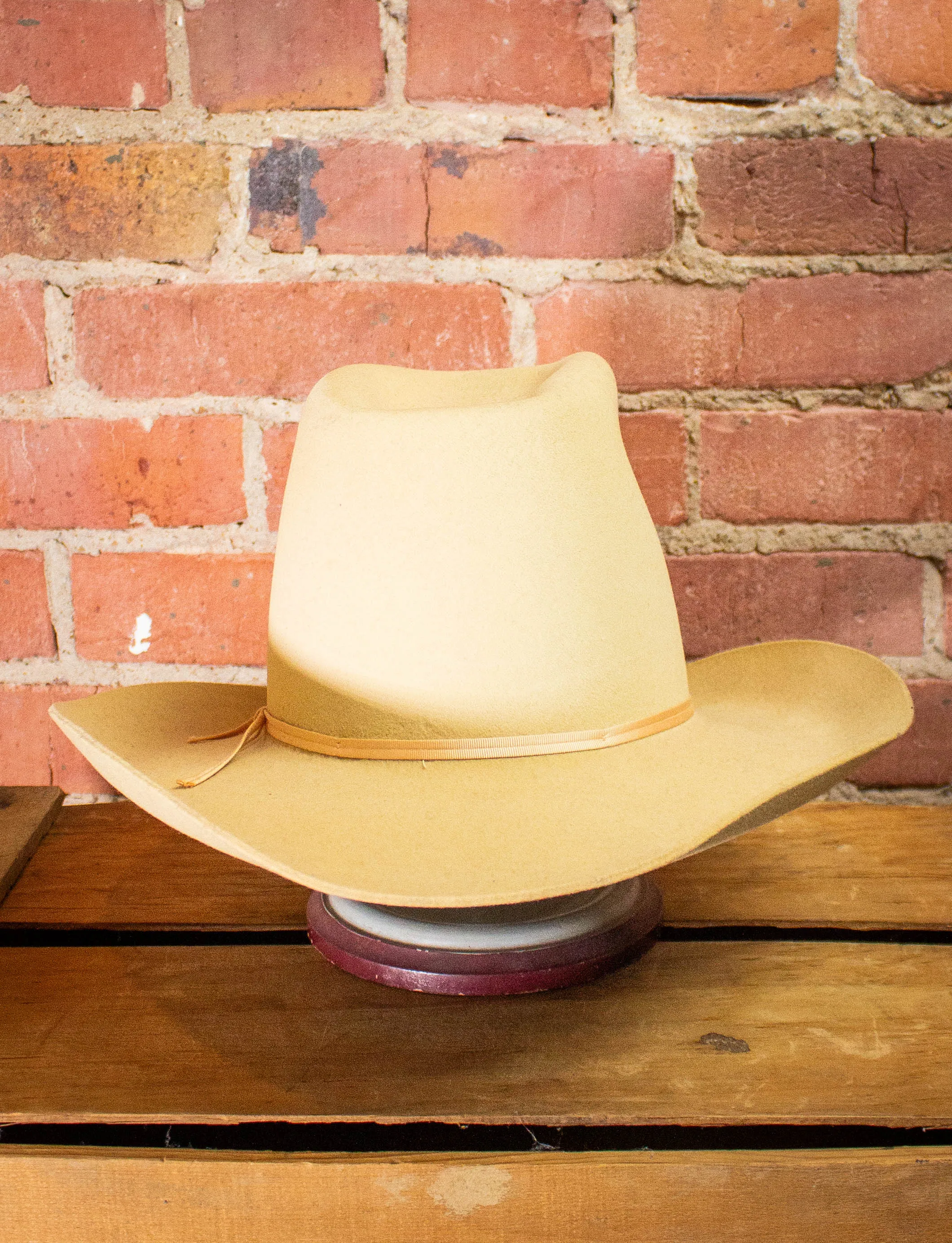 Vintage Tan Wool American Hat 6 and 5/8