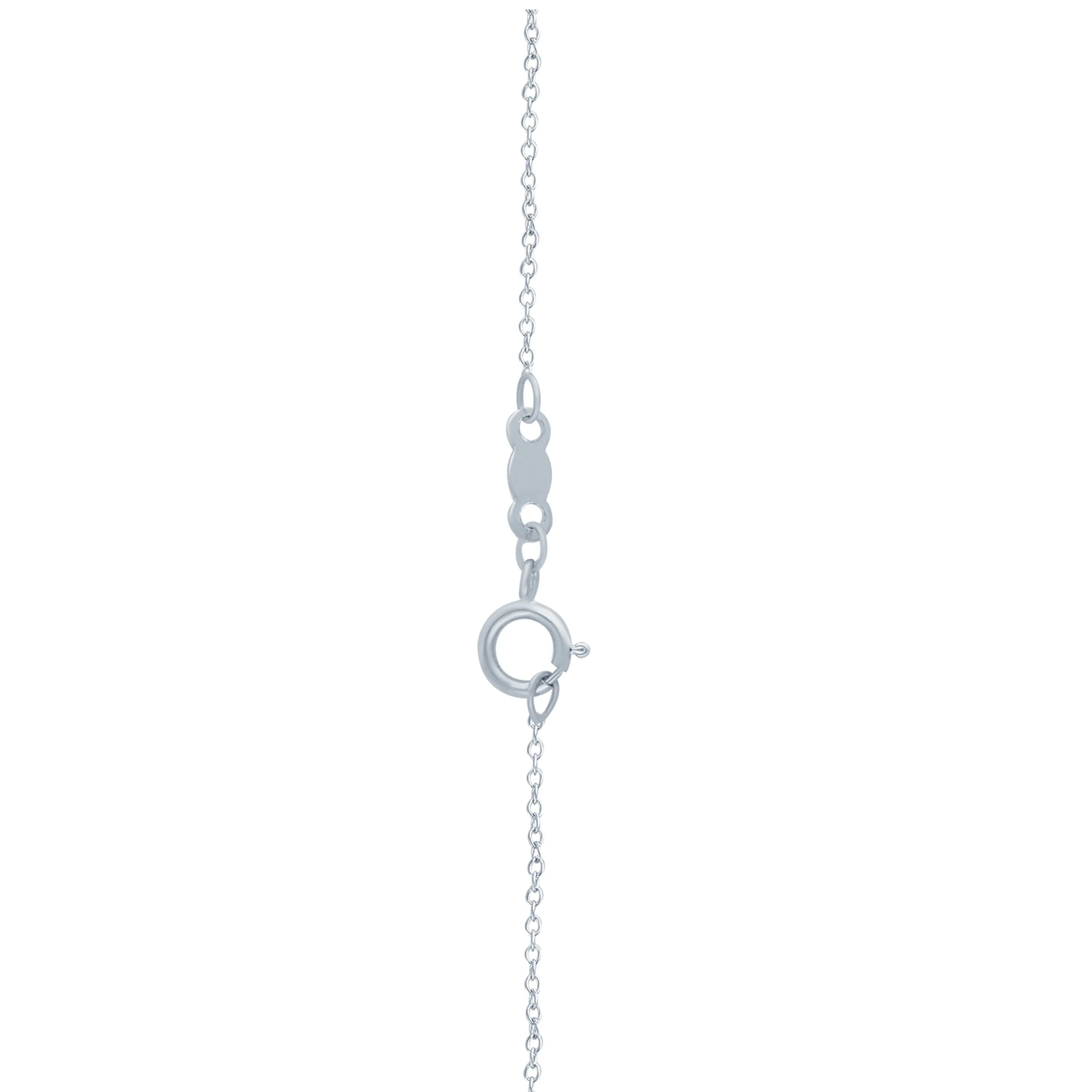 White Gold Sapphire & Diamond Infinite Pendant