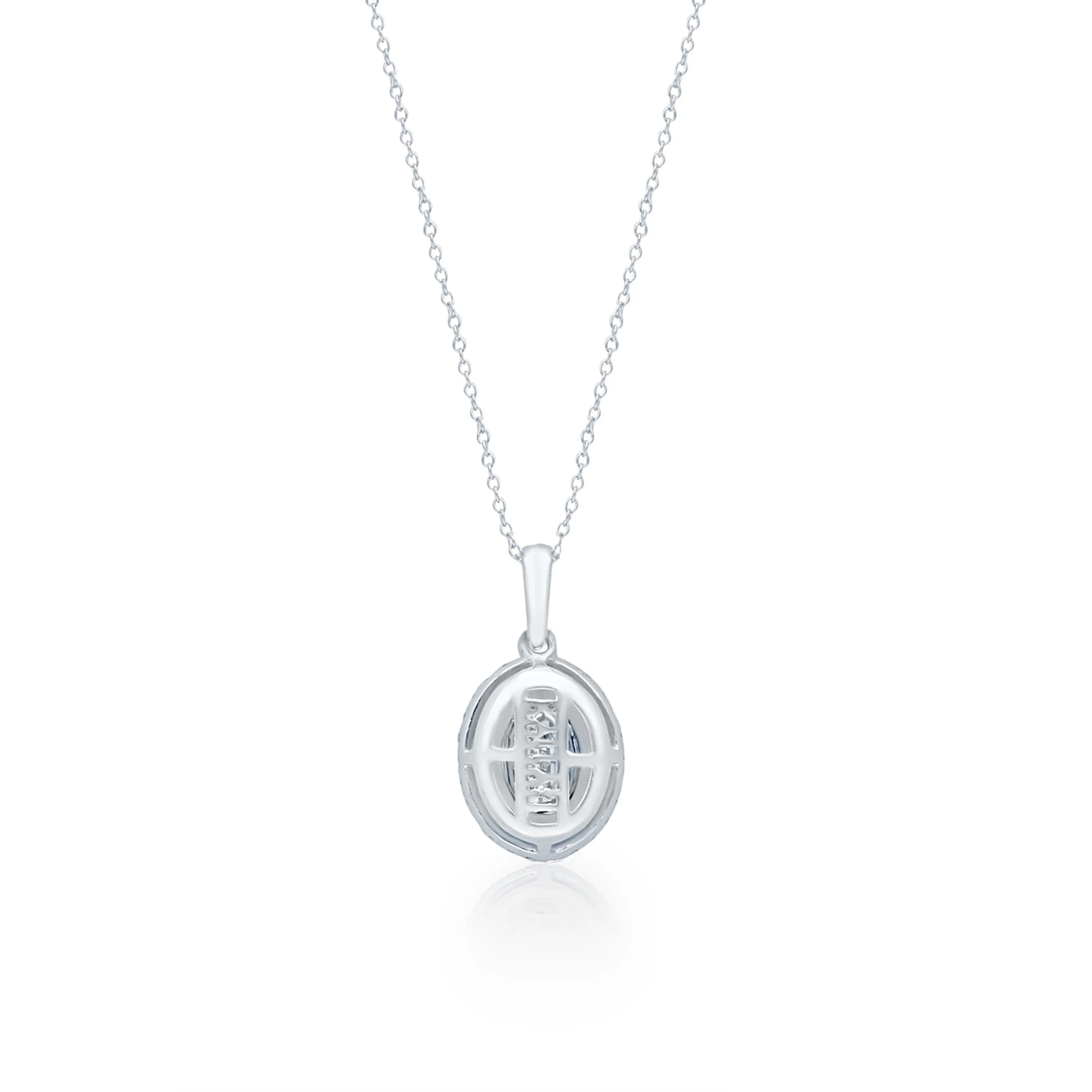 White Gold Sapphire & Diamond Infinite Pendant