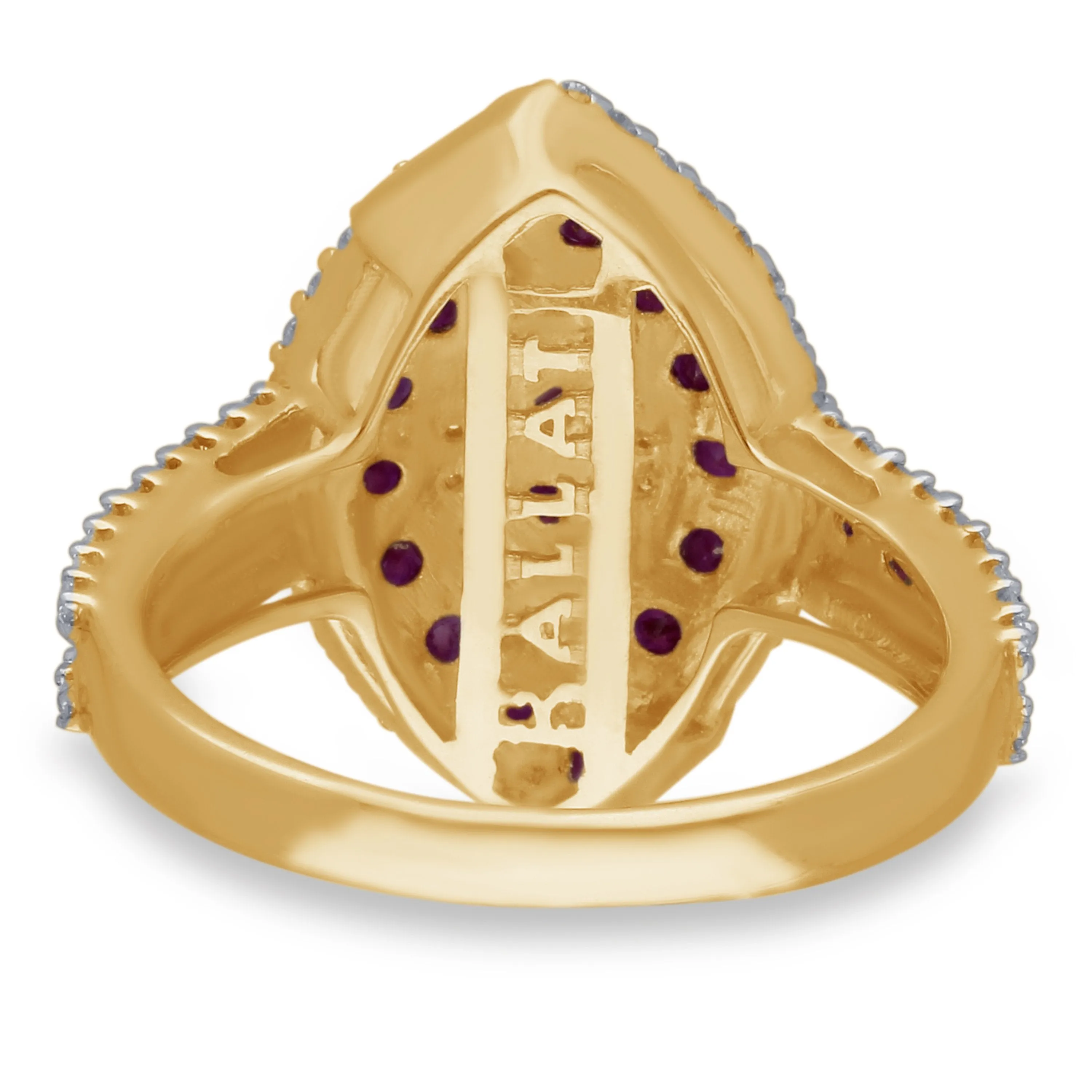 Yellow Gold Ruby & Diamond Infinite Ring